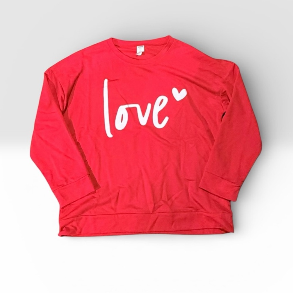 DigiPrint Apparel Red Love Sweatshirt Size XL
